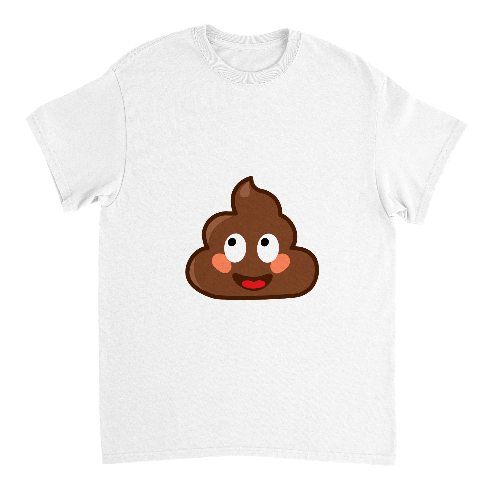 Heavyweight Unisex Crewneck T-shirt - Poo emoji