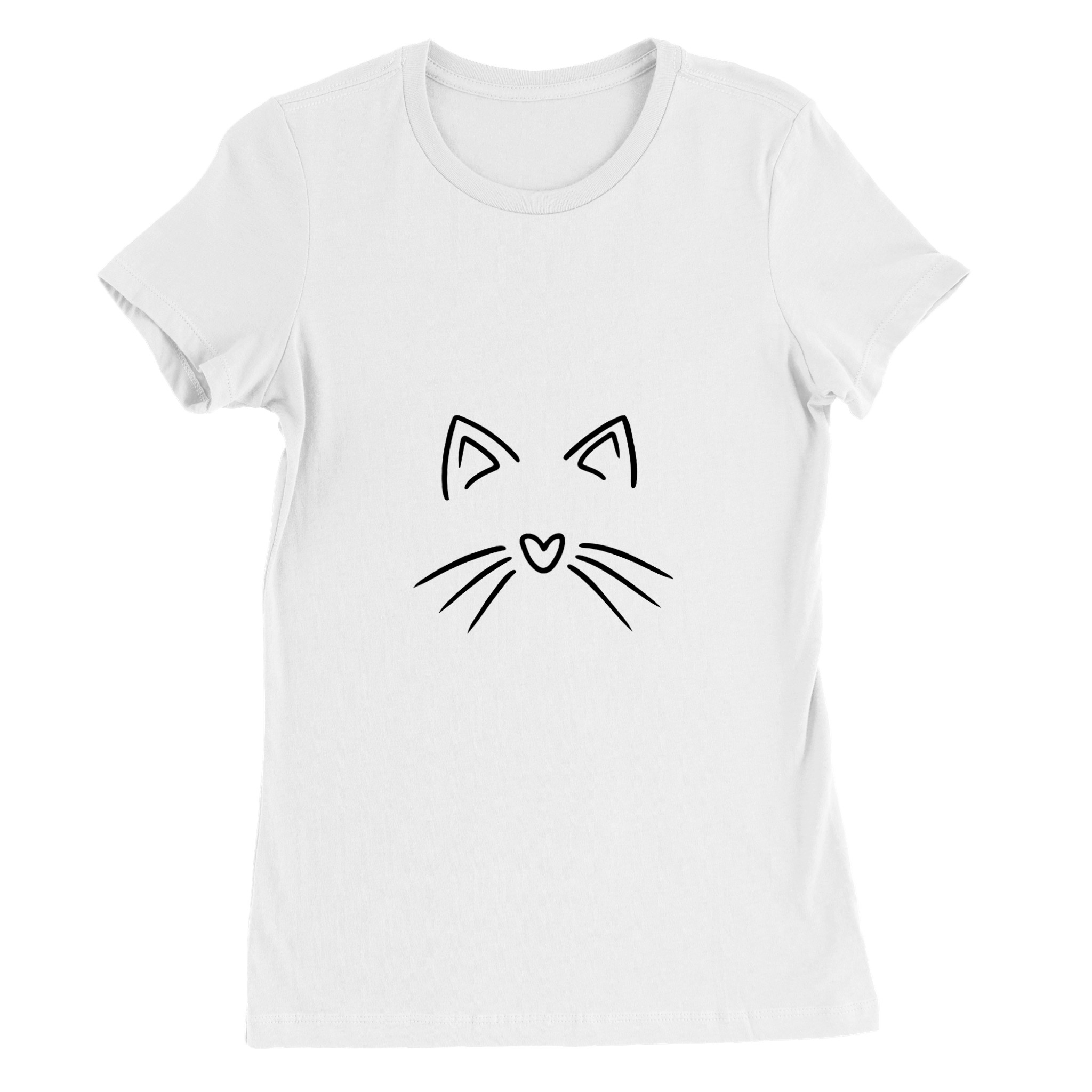 Cat Whiskers Premium Womens Crewneck T-shirt