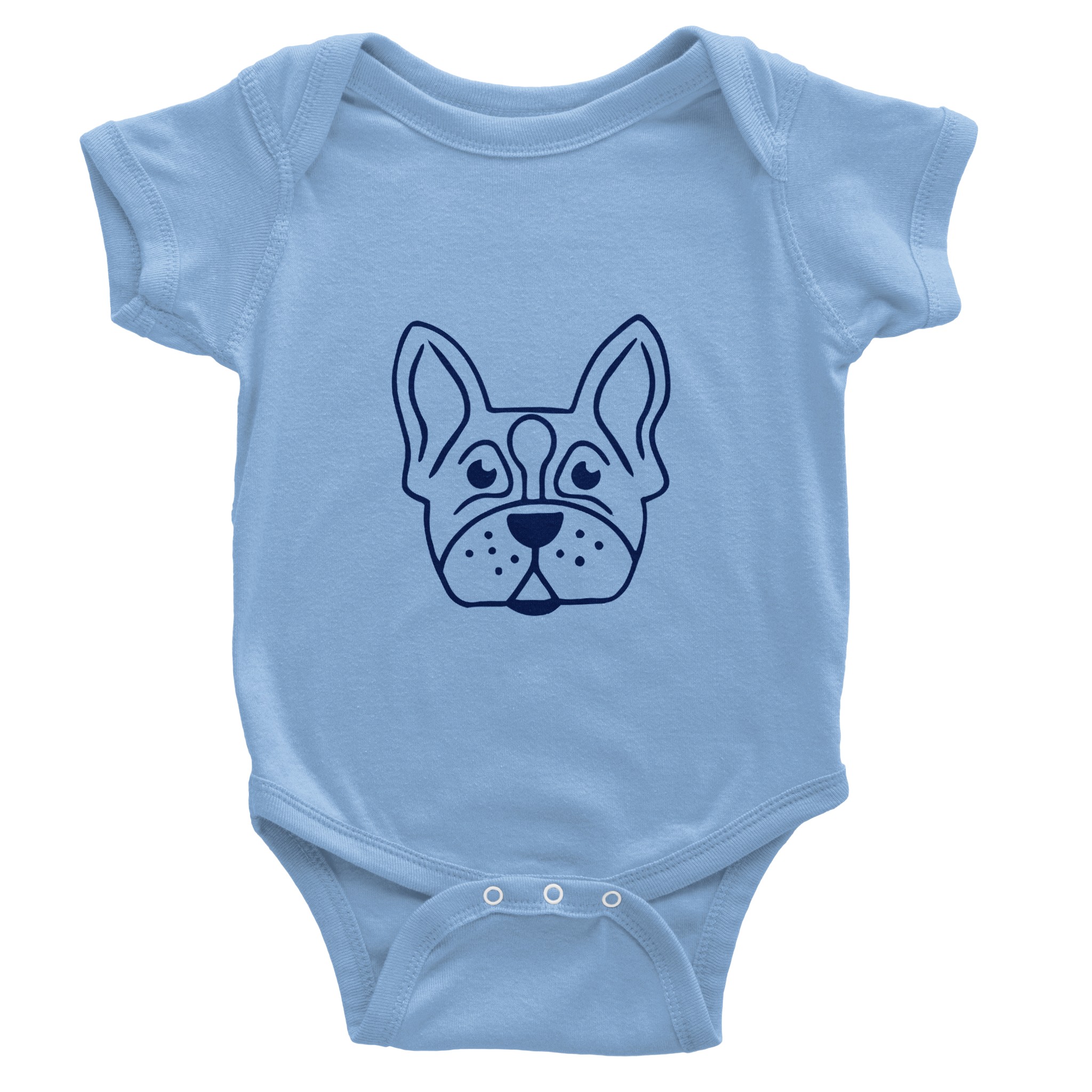 Classic Baby Short Sleeve Bodysuit with Dog face