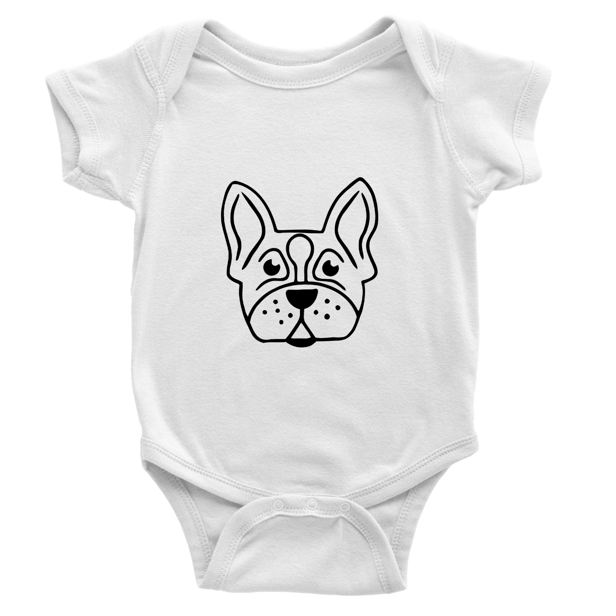 Baby Dog face short sleeve romper suit