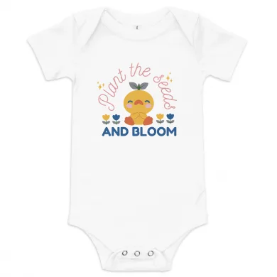Baby short sleeve one piece Plant the Seeds