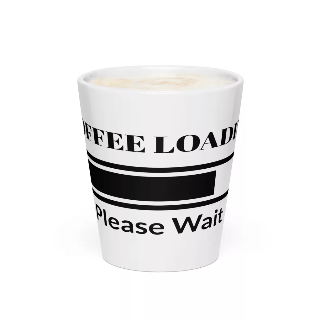 Coffee Loading Latte mug | Hawk and Peddle
