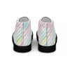 Women’s pastel striped high top canvas shoes Women’s pastel striped high top canvas shoes