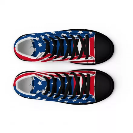 Women’s high top canvas Stars and Stripes shoes