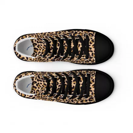 Women’s animal print high top canvas shoes