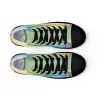 Women’s rainbow striped high top canvas shoes
