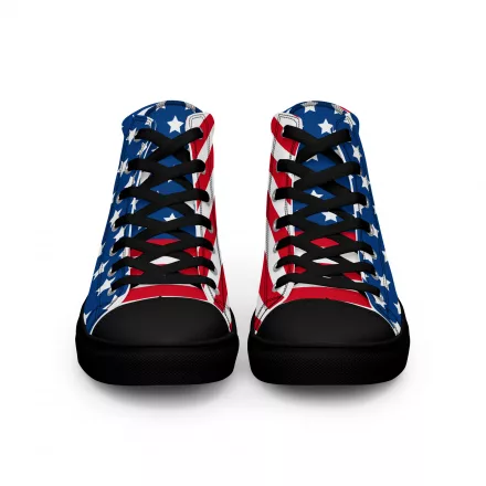 Women’s high top canvas Stars and Stripes shoes