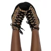 Women’s animal print high top canvas shoes