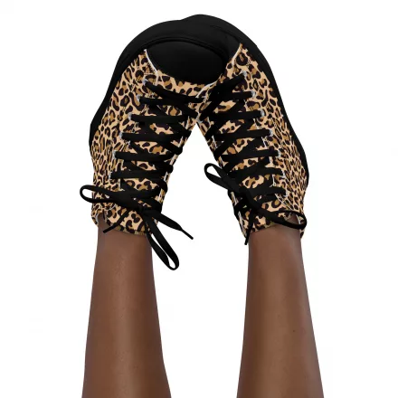 Women’s animal print high top canvas shoes