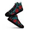 Women’s rose print high top canvas shoes
