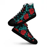 Women’s rose print high top canvas shoes Women’s rose print high top canvas shoes