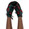 Women’s rose print high top canvas shoes