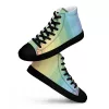 Women’s rainbow striped high top canvas shoes