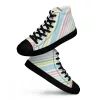 Women’s pastel striped high top canvas shoes Women’s pastel striped high top canvas shoes