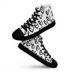 Women&rsquo;s Heart Monochrome high top canvas shoes
