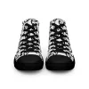 Women’s Heart Monochrome high top canvas shoes