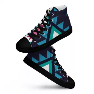 Women’s patterned high top canvas shoes