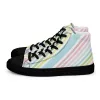 Women’s pastel striped high top canvas shoes Women’s pastel striped high top canvas shoes