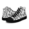 Women’s Heart Monochrome high top canvas shoes