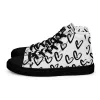 Women’s Heart Monochrome high top canvas shoes