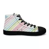 Women’s pastel striped high top canvas shoes Women’s pastel striped high top canvas shoes