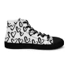 Women’s Heart Monochrome high top canvas shoes