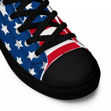 Women’s high top canvas Stars and Stripes shoes