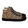 Women’s animal print high top canvas shoes