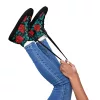 Women’s rose print high top canvas shoes