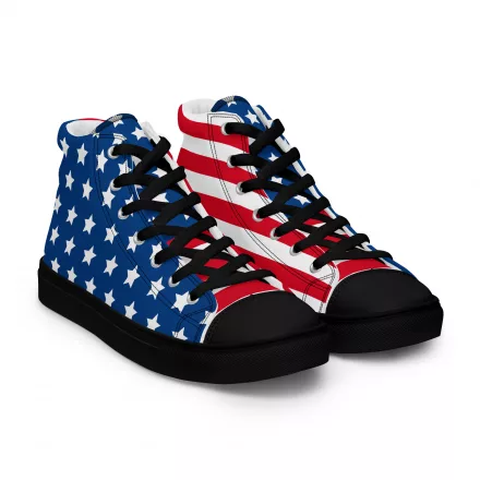 Women’s high top canvas Stars and Stripes shoes