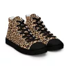 Women’s animal print high top canvas shoes