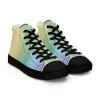 Women’s rainbow striped high top canvas shoes