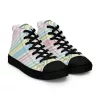 Women’s pastel striped high top canvas shoes Women’s pastel striped high top canvas shoes