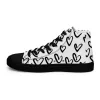Women’s Heart Monochrome high top canvas shoes