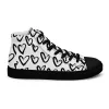 Women’s Heart Monochrome high top canvas shoes