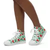 Women’s flower high top canvas shoe