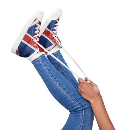Women’s Union Jack high top canvas shoes