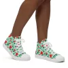 Women’s flower high top canvas shoe