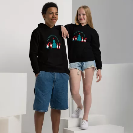 Kids Merry Christmas Gnome Hoodie
