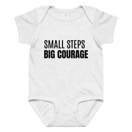 Small Steps Big Courage Baby jersey bodysuit
