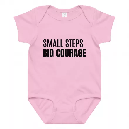 Small Steps Big Courage Baby jersey bodysuit