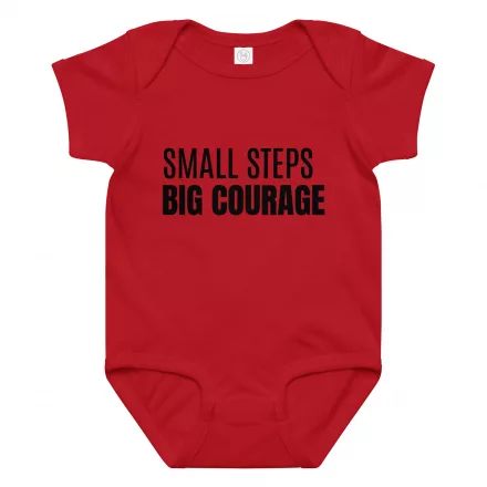 Small Steps Big Courage Baby jersey bodysuit