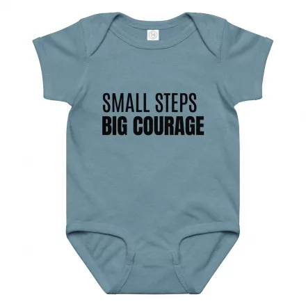 Small Steps Big Courage Baby jersey bodysuit